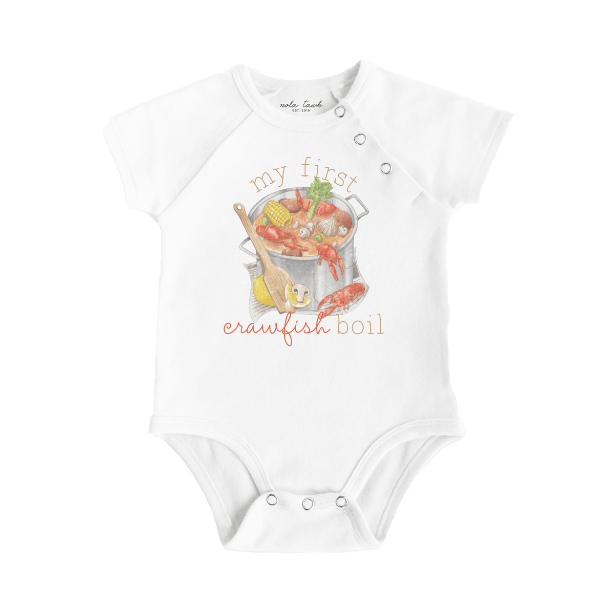 My First Crawfish Boil Organic Cotton Baby Onesie - Baby Organic