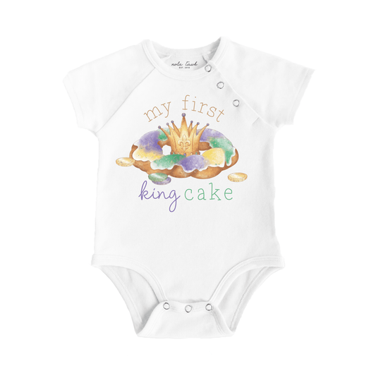 My First King Cake Organic Cotton Baby Onesie - Baby Organic