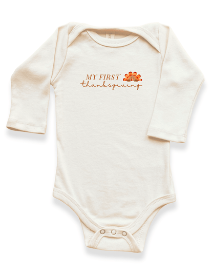 My First Thanksgiving Organic Bodysuit Long Sleeve - Baby Organic