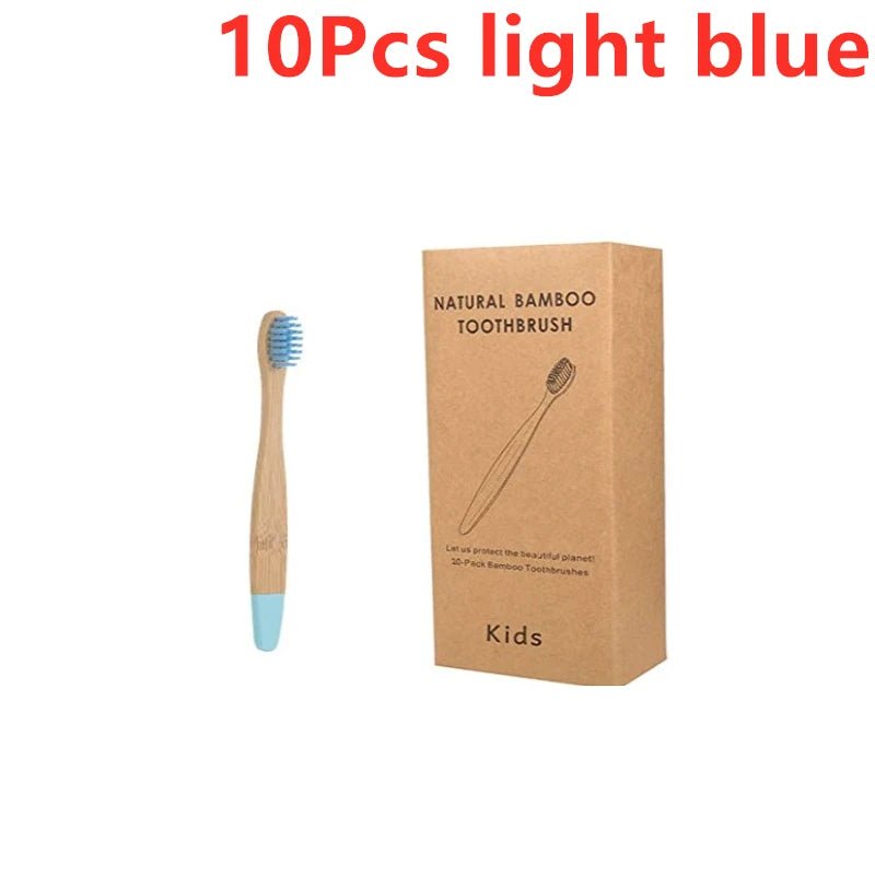 New Organic Children'S Bamboo Toothbrush Ten Colors Soft Fibre Bristles Biodegradable Handle Eco Friendly Kids Toothbrushes - Baby Organic