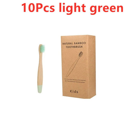 New Organic Children'S Bamboo Toothbrush Ten Colors Soft Fibre Bristles Biodegradable Handle Eco Friendly Kids Toothbrushes - Baby Organic