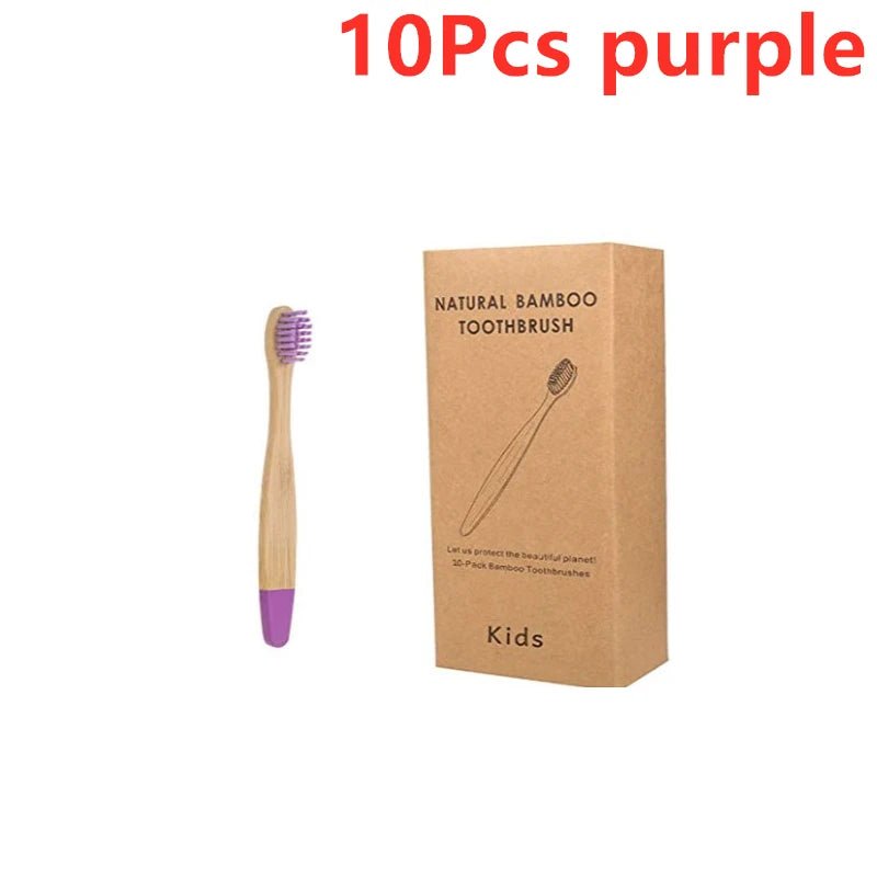 New Organic Children'S Bamboo Toothbrush Ten Colors Soft Fibre Bristles Biodegradable Handle Eco Friendly Kids Toothbrushes - Baby Organic