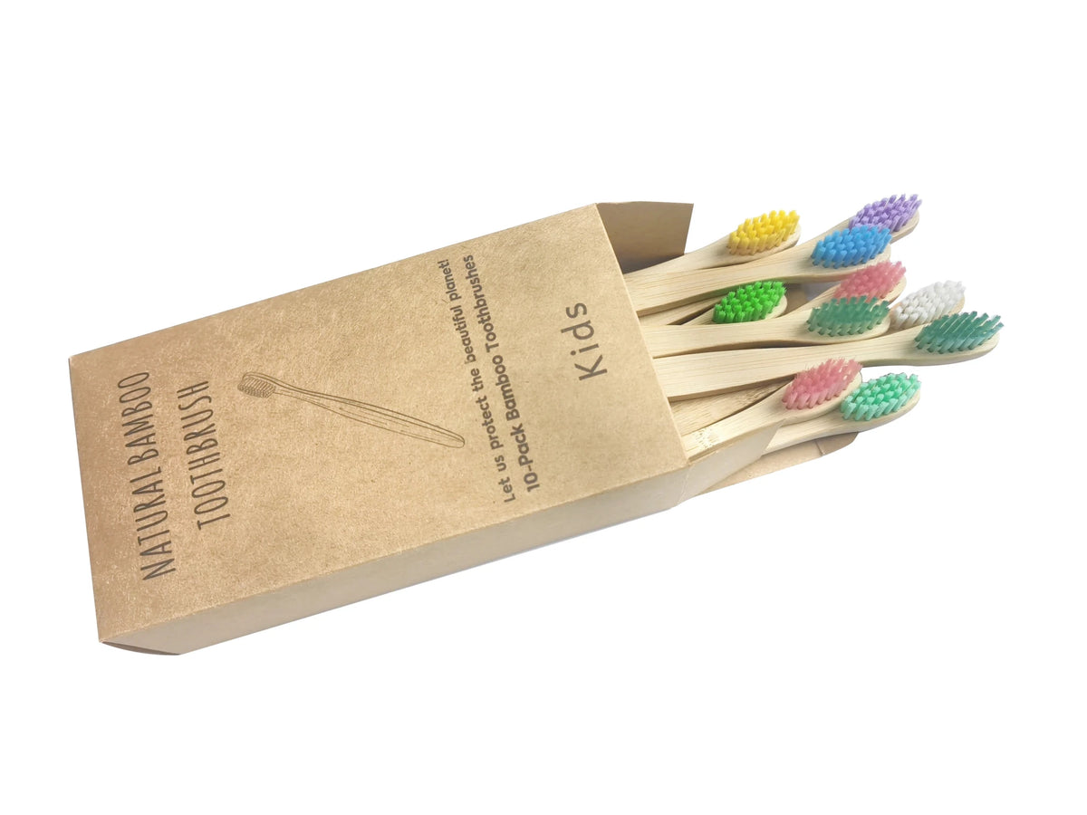 New Organic Children'S Bamboo Toothbrush Ten Colors Soft Fibre Bristles Biodegradable Handle Eco Friendly Kids Toothbrushes - Baby Organic