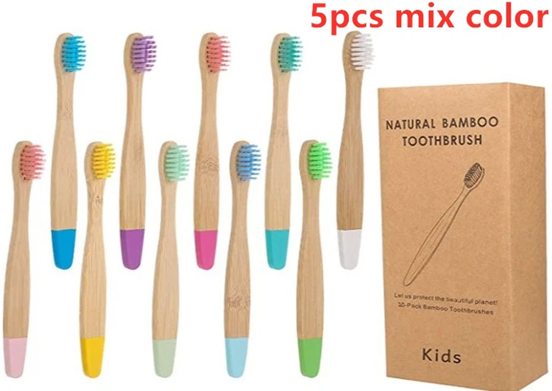 New Organic Children'S Bamboo Toothbrush Ten Colors Soft Fibre Bristles Biodegradable Handle Eco Friendly Kids Toothbrushes - Baby Organic