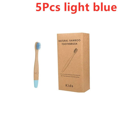 New Organic Children'S Bamboo Toothbrush Ten Colors Soft Fibre Bristles Biodegradable Handle Eco Friendly Kids Toothbrushes - Baby Organic