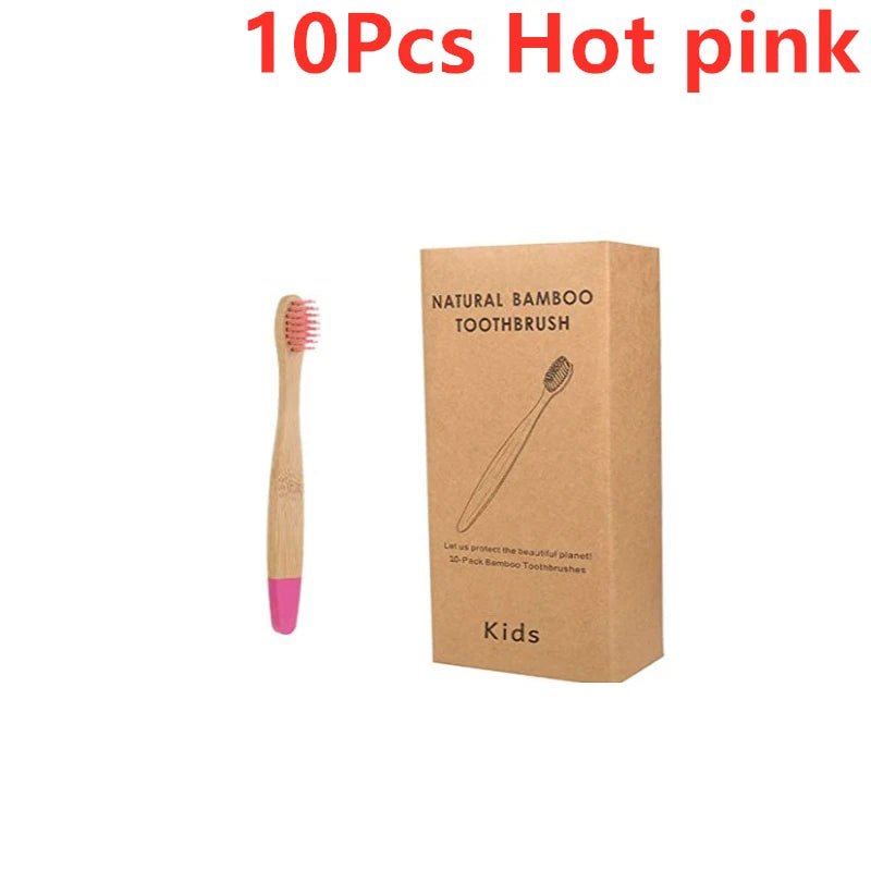 New Organic Children'S Bamboo Toothbrush Ten Colors Soft Fibre Bristles Biodegradable Handle Eco Friendly Kids Toothbrushes - Baby Organic