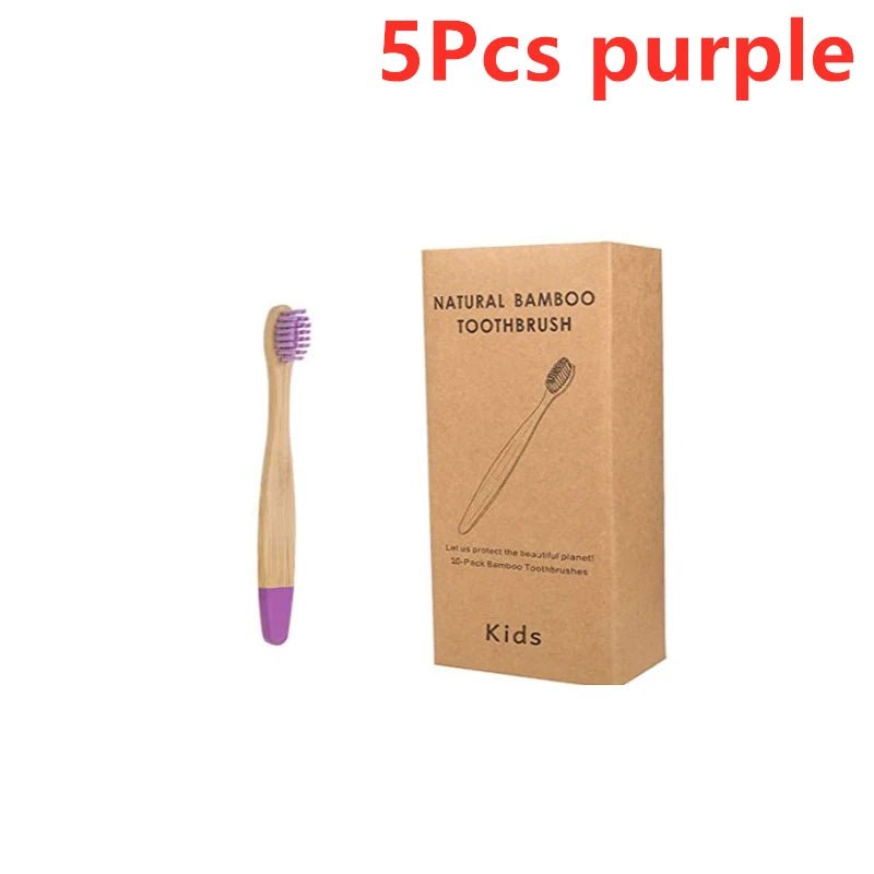 New Organic Children'S Bamboo Toothbrush Ten Colors Soft Fibre Bristles Biodegradable Handle Eco Friendly Kids Toothbrushes - Baby Organic