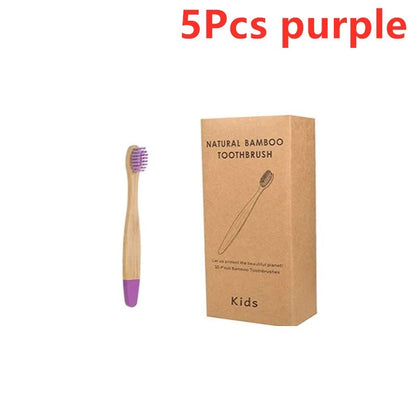 New Organic Children'S Bamboo Toothbrush Ten Colors Soft Fibre Bristles Biodegradable Handle Eco Friendly Kids Toothbrushes - Baby Organic