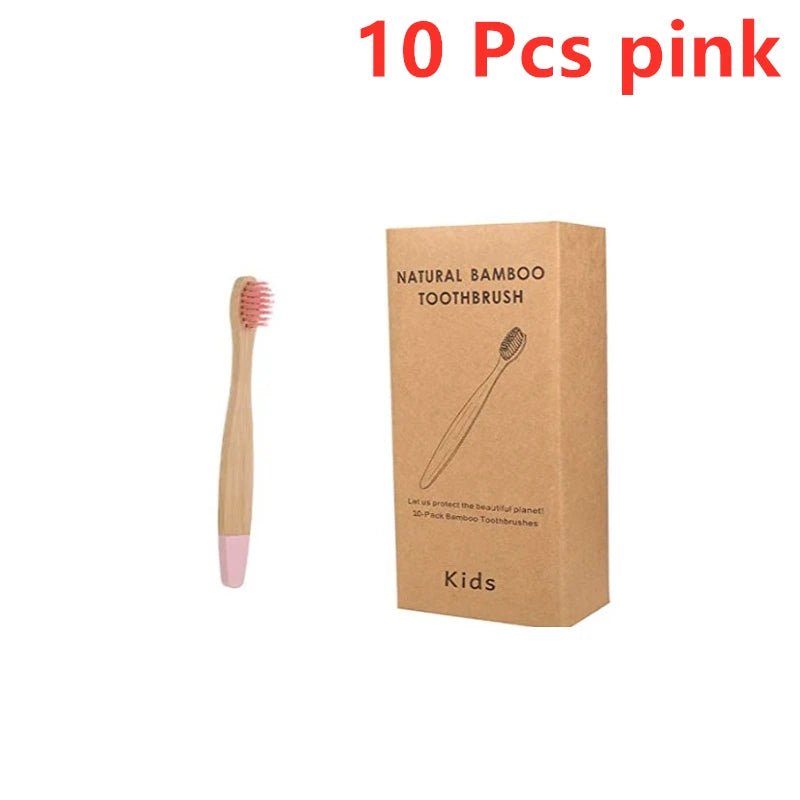 New Organic Children'S Bamboo Toothbrush Ten Colors Soft Fibre Bristles Biodegradable Handle Eco Friendly Kids Toothbrushes - Baby Organic