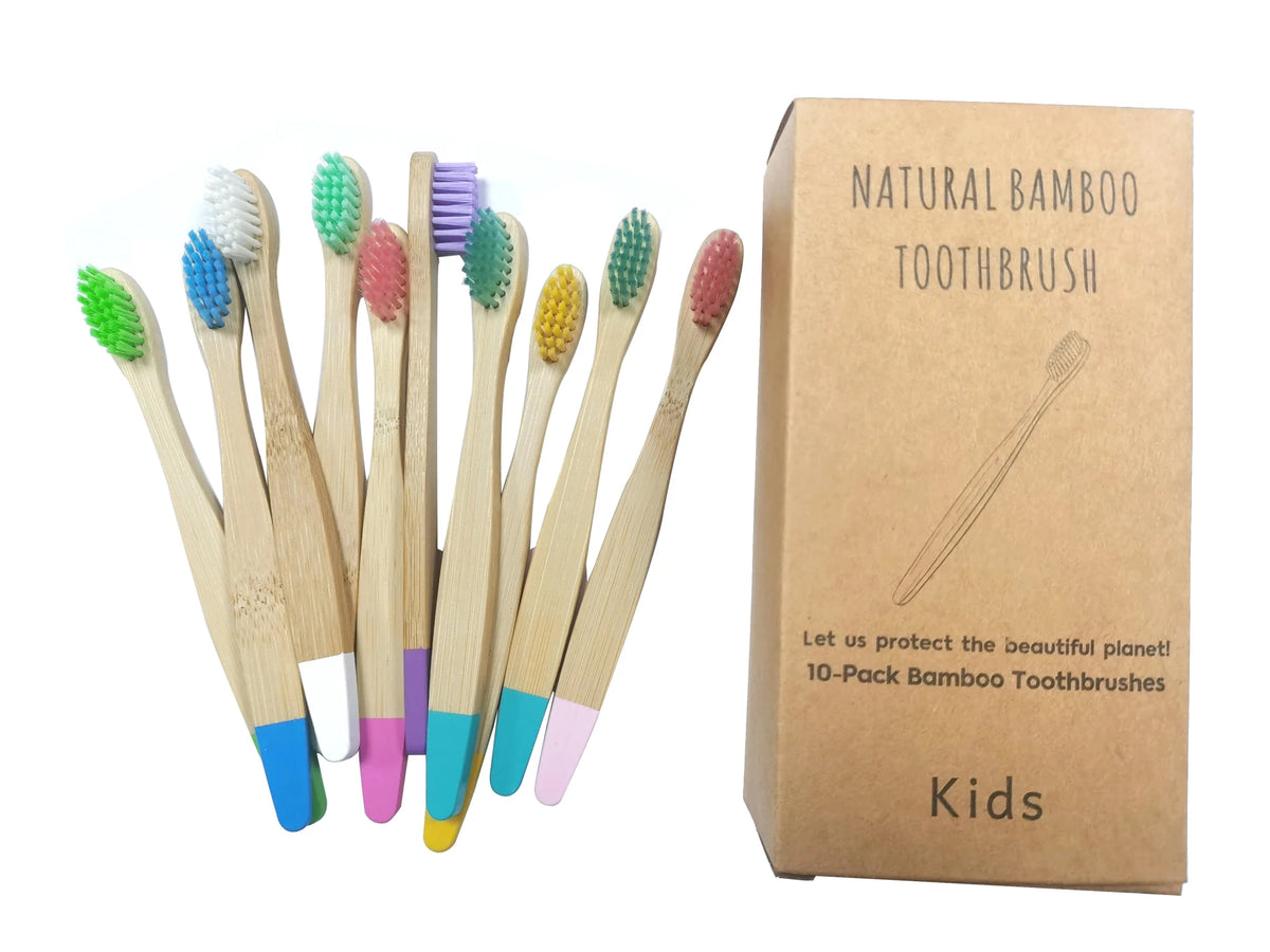 New Organic Children'S Bamboo Toothbrush Ten Colors Soft Fibre Bristles Biodegradable Handle Eco Friendly Kids Toothbrushes - Baby Organic