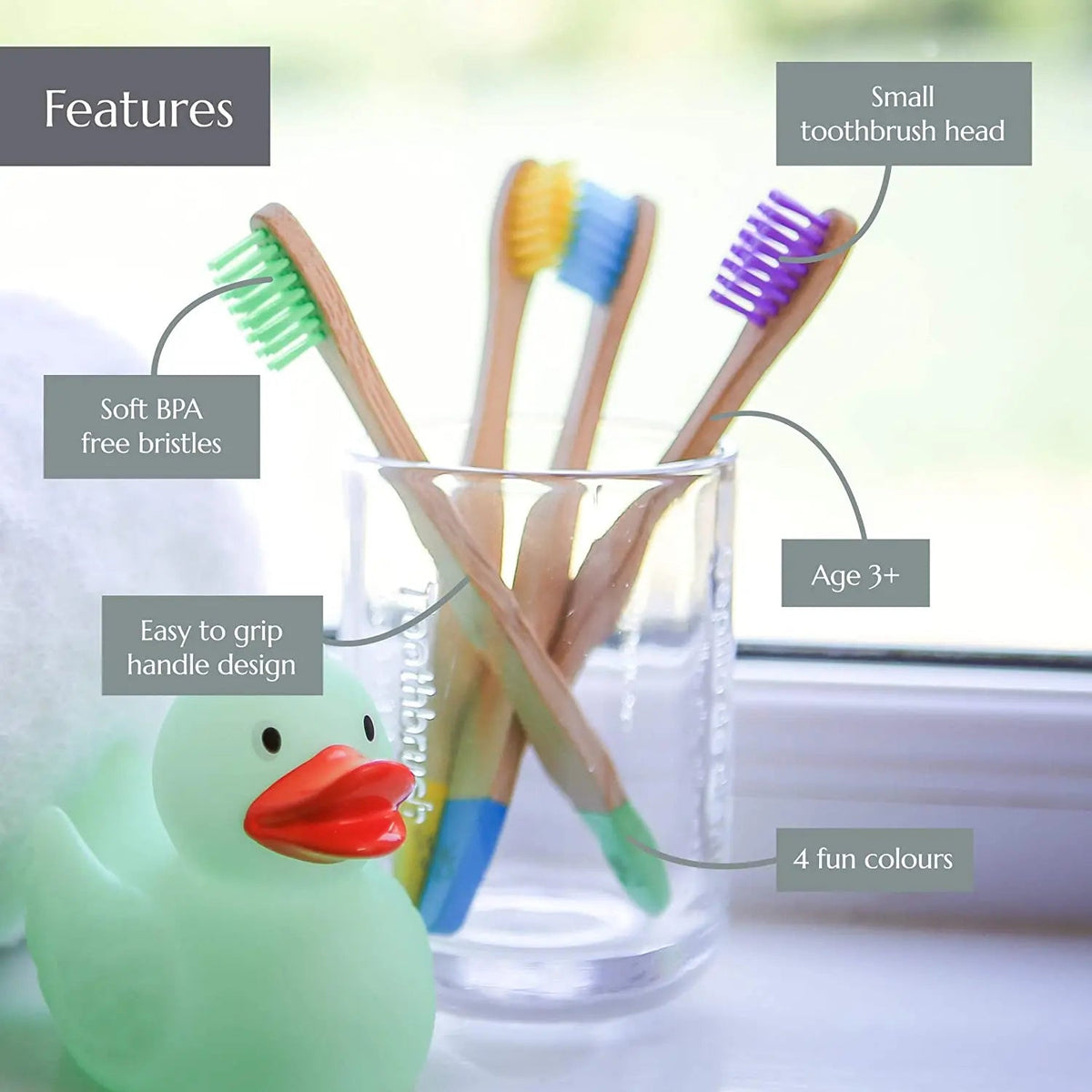 New Organic Children'S Bamboo Toothbrush Ten Colors Soft Fibre Bristles Biodegradable Handle Eco Friendly Kids Toothbrushes - Baby Organic