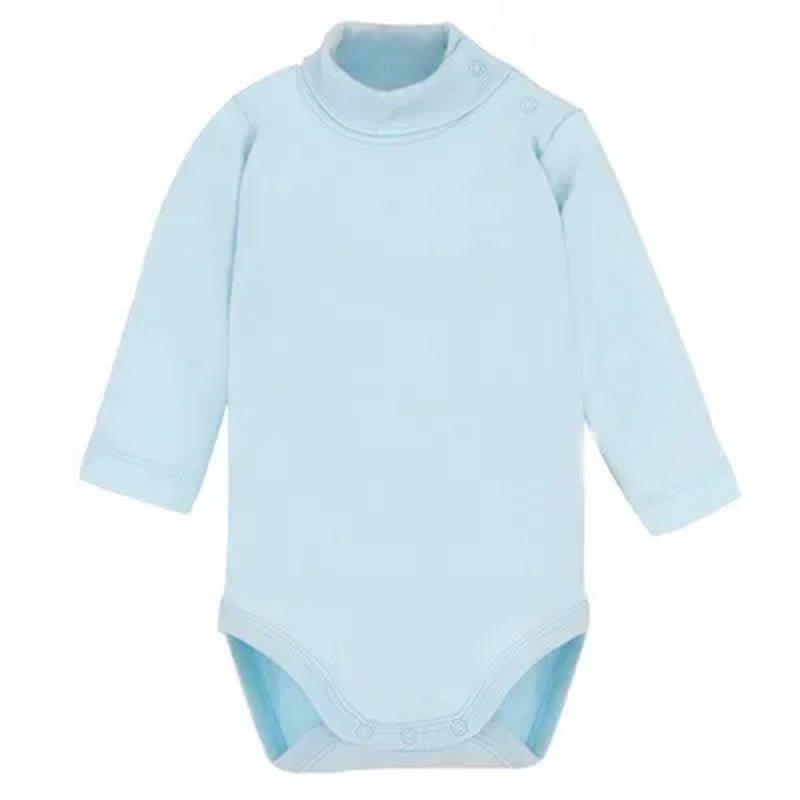 Newborn Baby Girls Long-Sleeve Cotton High-Necked Bodysuit 9-24M Winter Autumn Solid Onesie Color Jumpsuit Onesies Girl Playsuit - Baby Organic
