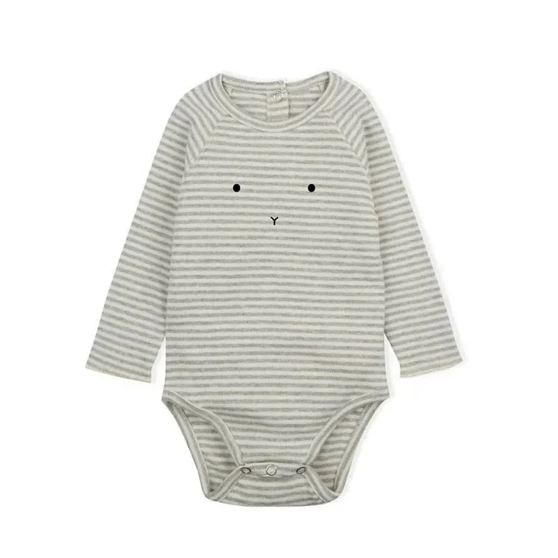 Newborn Baby Rompers Long Sleeve Organic Cotton Brand Infant Boys Girls Floral Print Onesie Spring Autumn Newborn Baby Clothes - Baby Organic