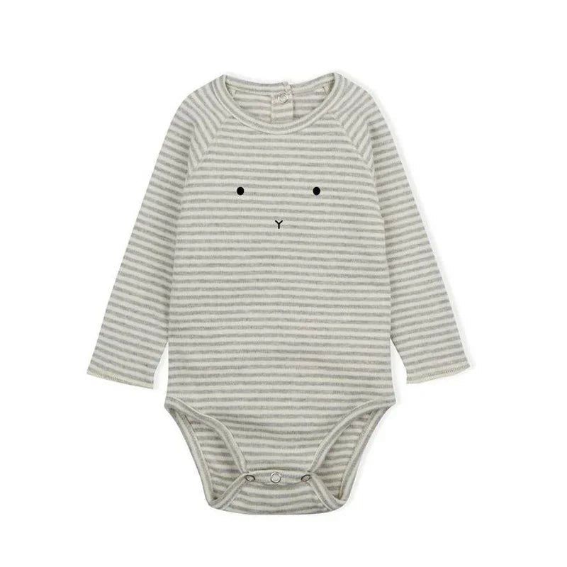 Newborn Baby Rompers Long Sleeve Organic Cotton Brand Infant Boys Girls Floral Print Onesie Spring Autumn Newborn Baby Clothes - Baby Organic