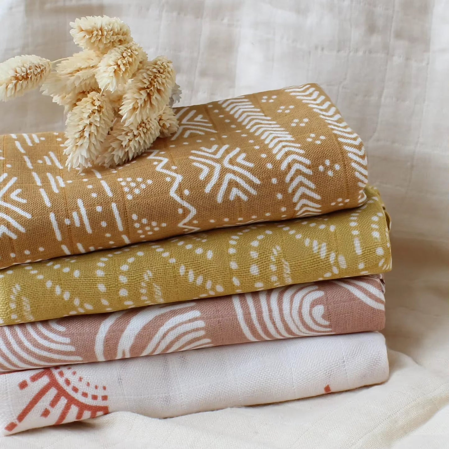 Newborn Organic Cotton Bamboo Baby Blanket Muslin Swaddle Wrap Feeding Burpy Towel Scraf Bibs Muslin Diaper Dropshipping - Baby Organic