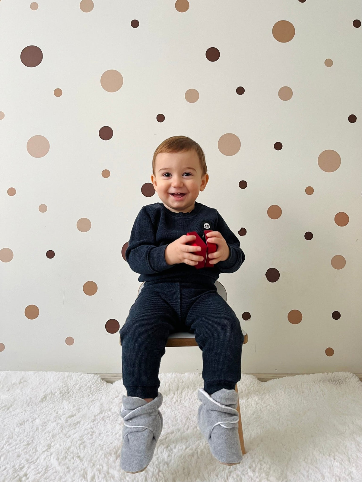 Organic Baby Booties, Newborn Booties Basic, Gray - Baby Organic