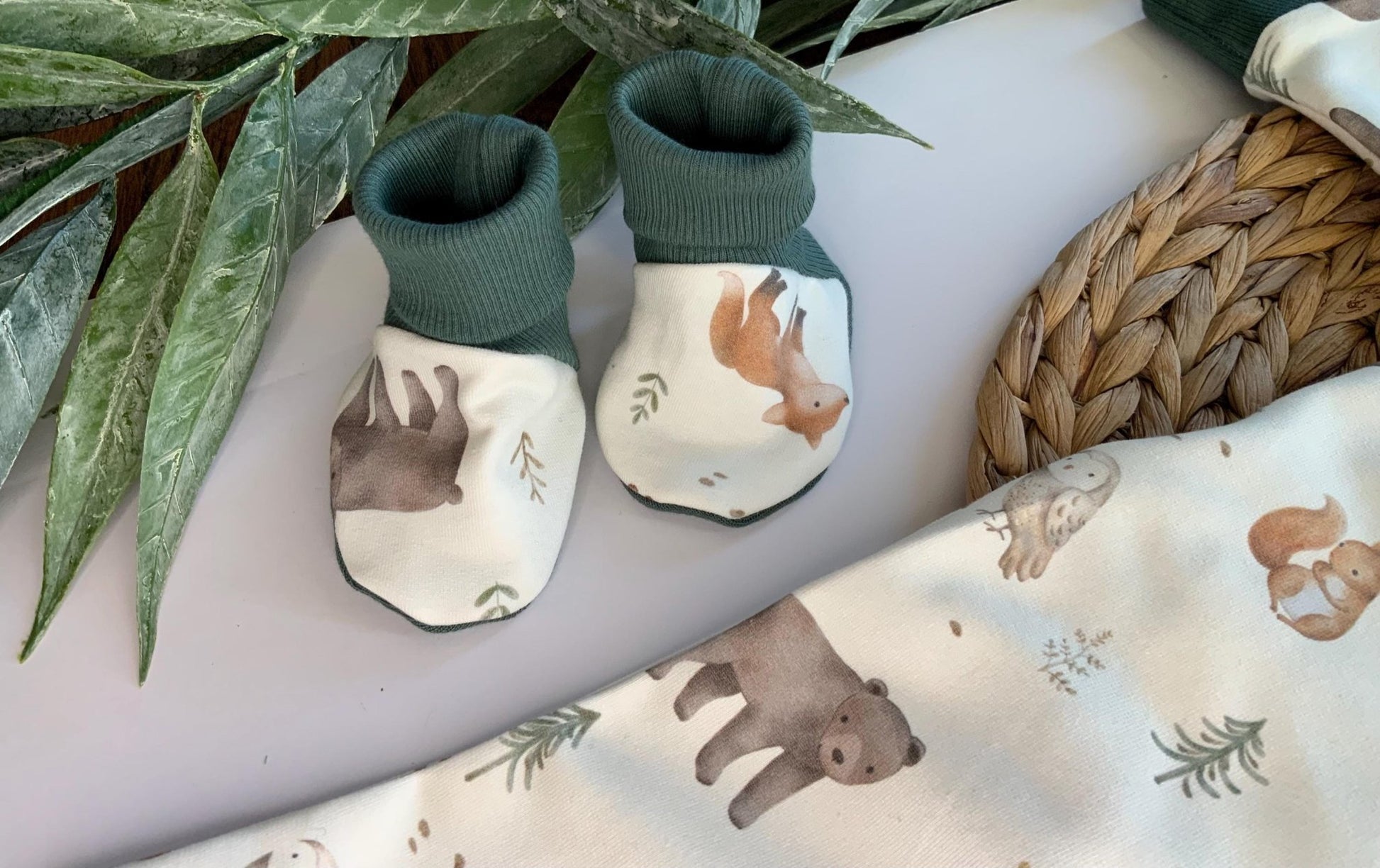Organic Baby Clothing/Gender Neutral Baby Outfit/Baby Forest Animals/Baby Boy/Baby Girl/Baby Gift/Premie-24 Months/Made in USA - Baby Organic