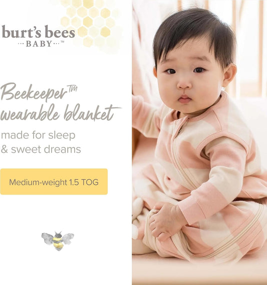 Organic Beekeeper Infant Wearable Blanket, Unisex Swaddle | Cozy 2-Way Zip Sleep Sack Is Available in Lightweight 0.5 TOG or Medium Weight 1.5 TOG Options for a Great Night'S Sleep - Baby Organic