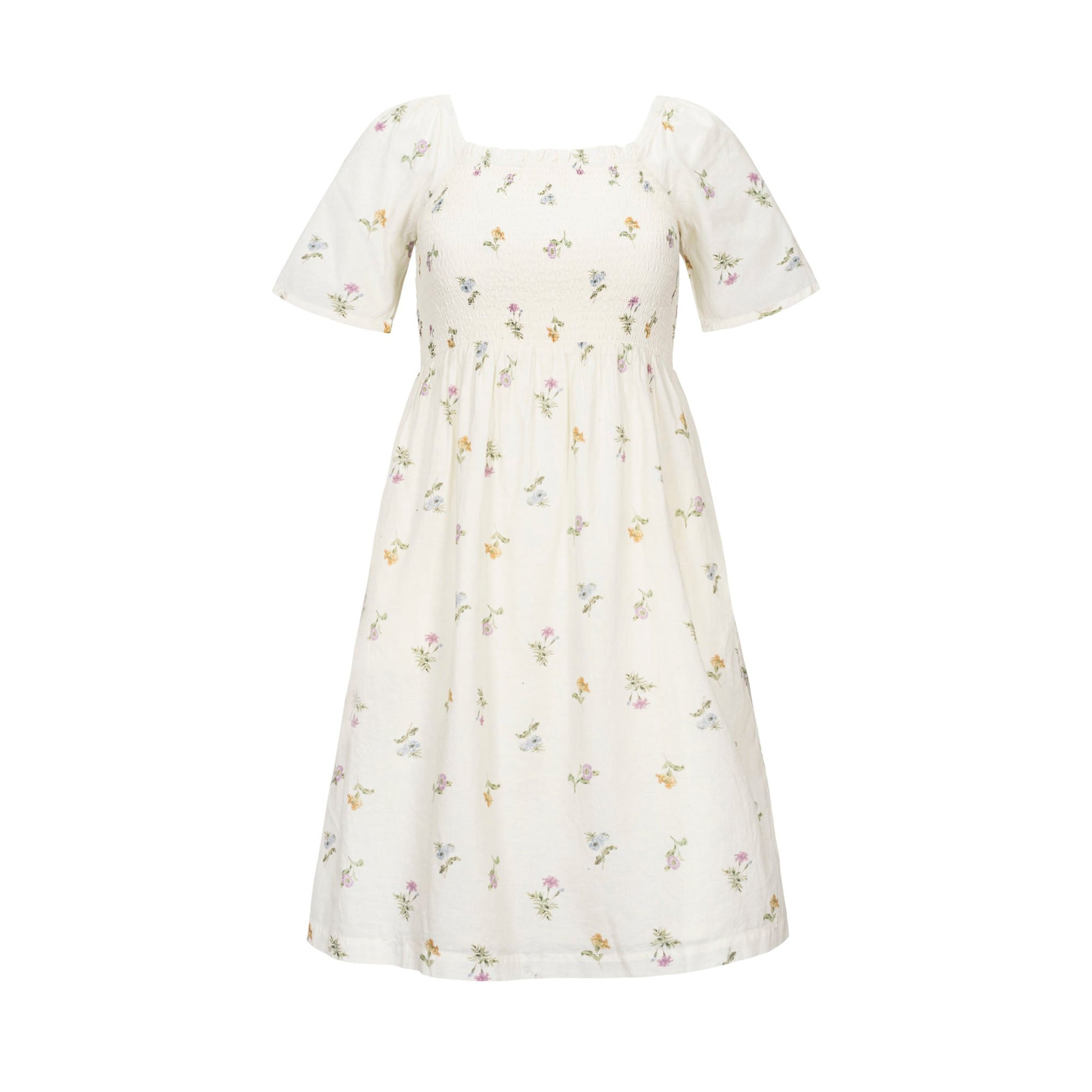Organic Bell Sleeve Smocked Dress soft organic cotton elegant dress