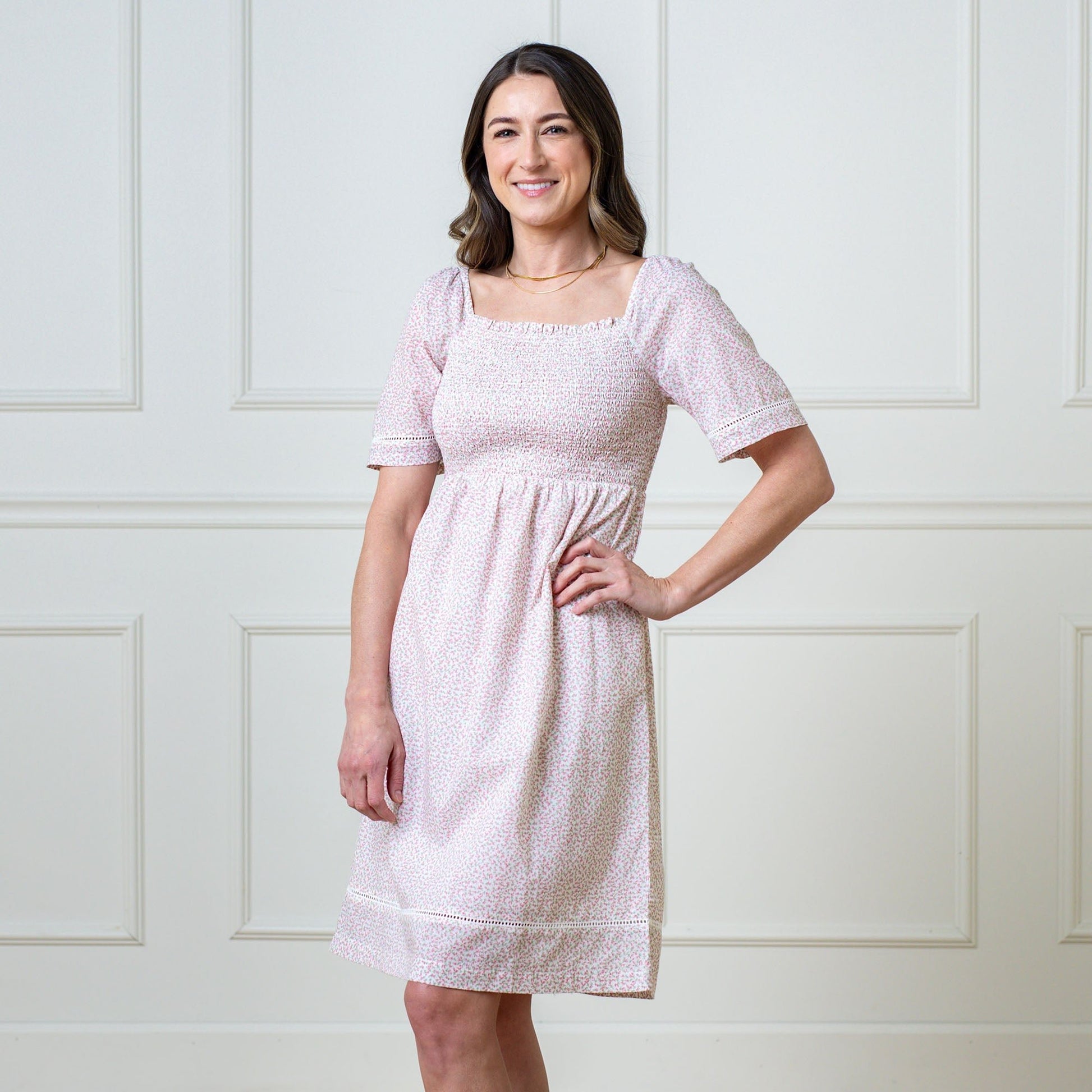 Organic Bell Sleeve Smocked Dress - Baby Organic