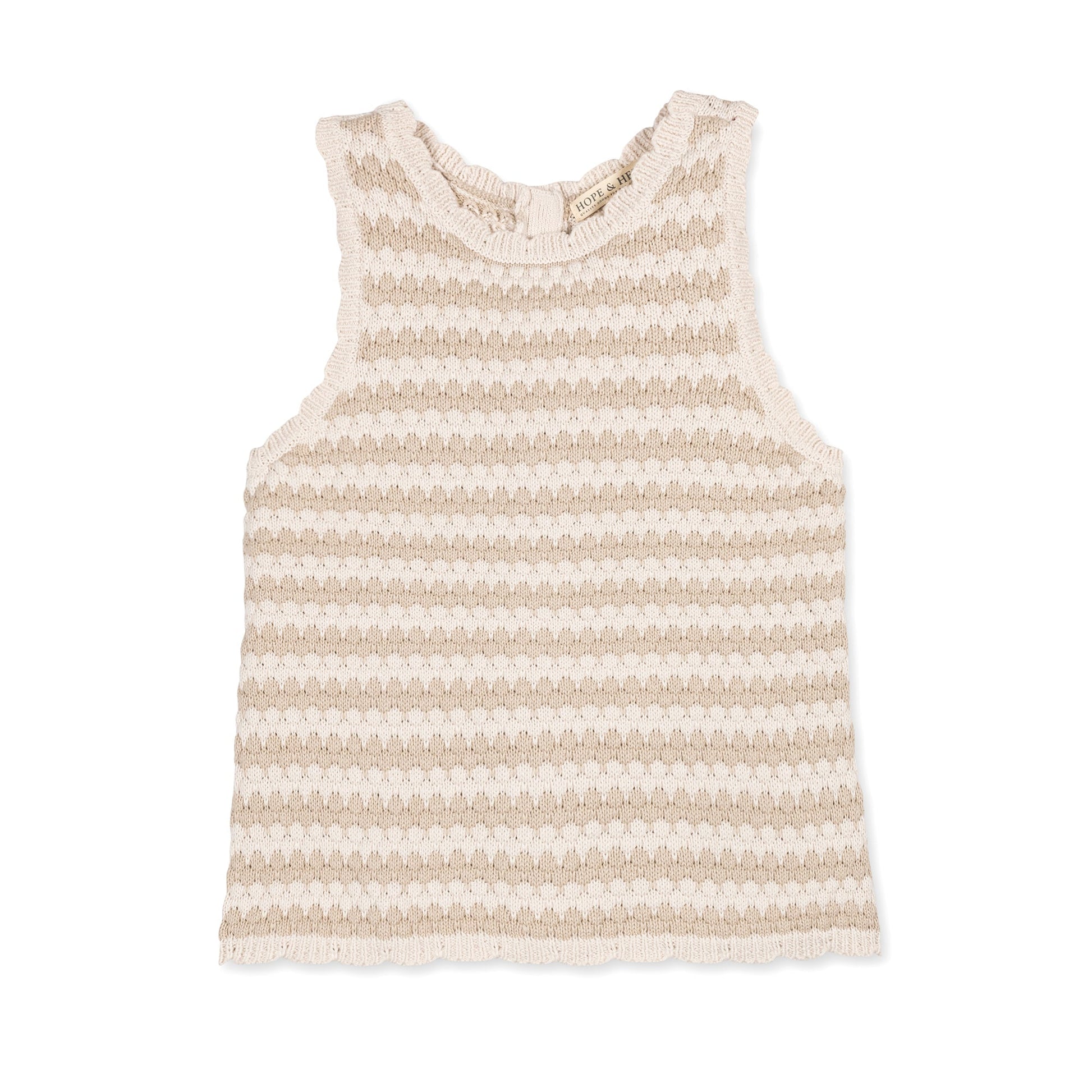 Organic Button Back Sweater Tank - Baby Organic