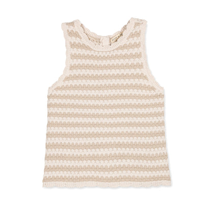 Organic Button Back Sweater Tank - Baby Organic