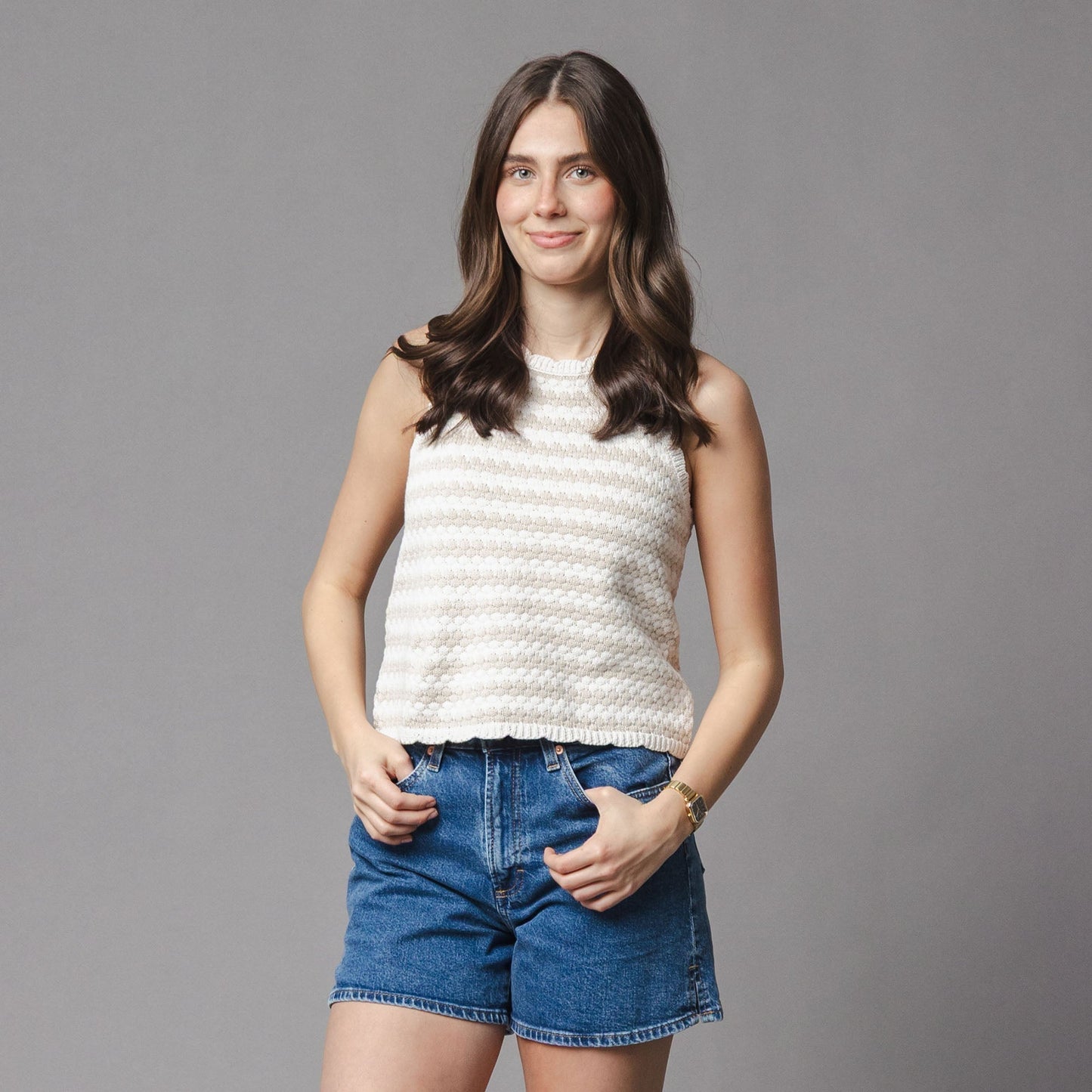 Organic Button Back Sweater Tank - Baby Organic