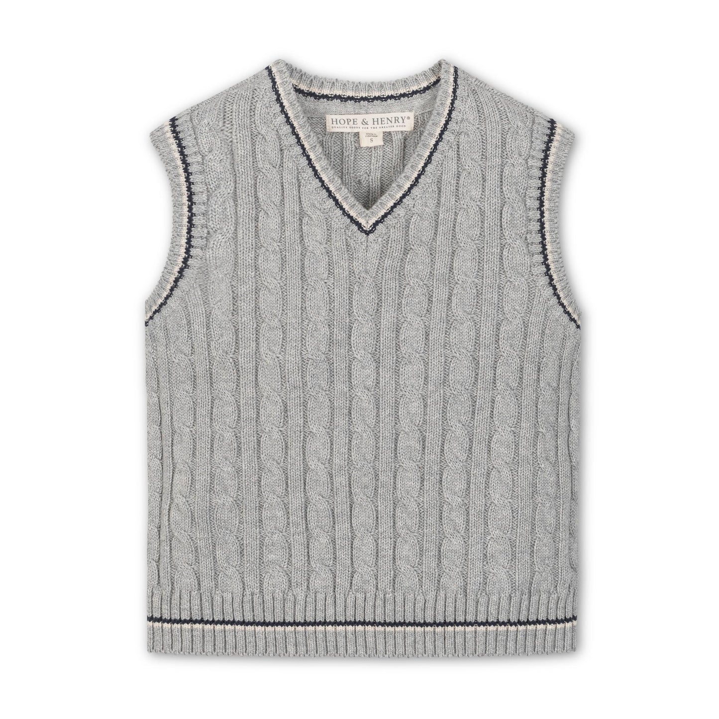 Organic Cable Sweater Vest - Baby Organic