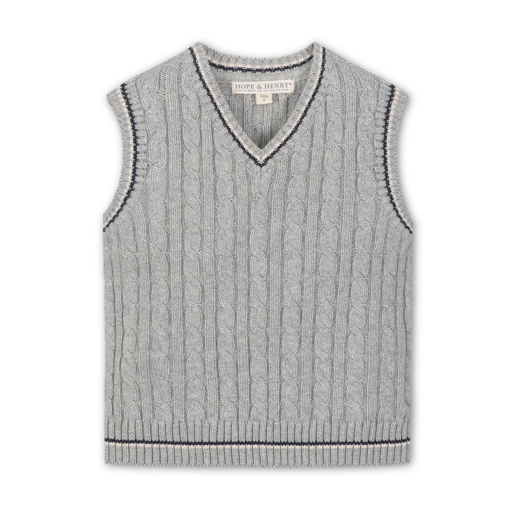 Organic Cable Sweater Vest - Baby Organic