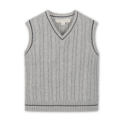 Organic Cable Sweater Vest - Baby Organic