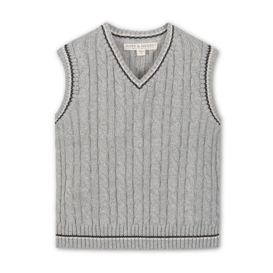 Organic Cable Sweater Vest - Baby Organic