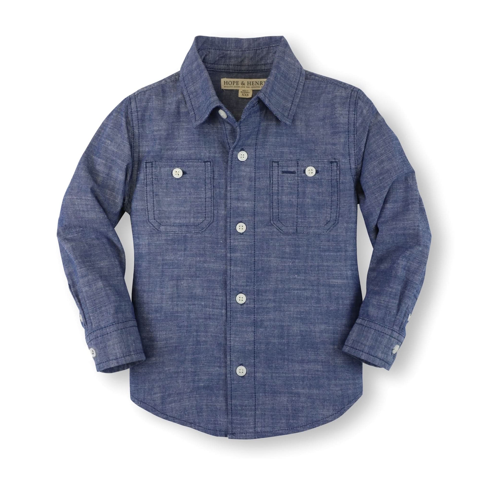 Organic Chambray Button Down Shirt - Baby - Baby Organic