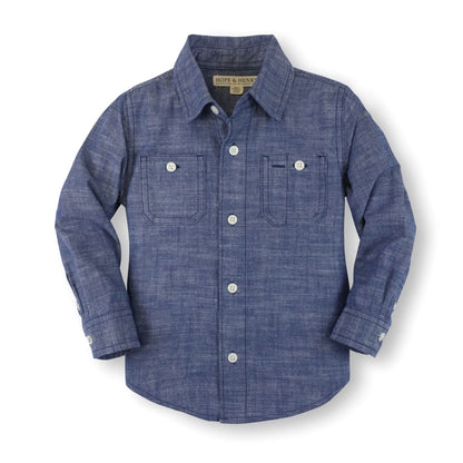 Organic Chambray Button Down Shirt - Baby - Baby Organic