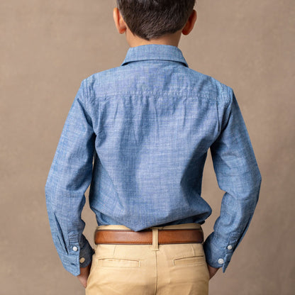 Organic Chambray Button Down Shirt - Baby - Baby Organic