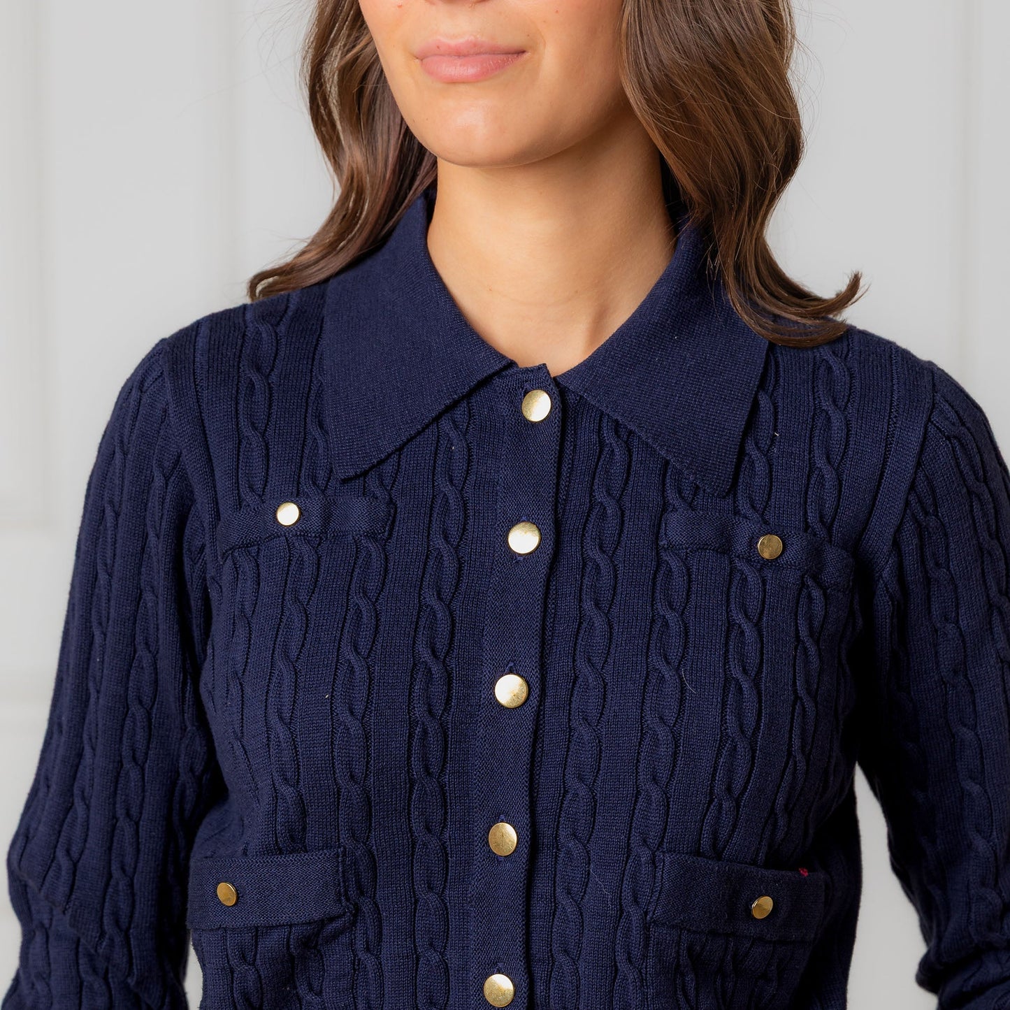 Organic Collared Cardigan cozy cardigan with classic collar design