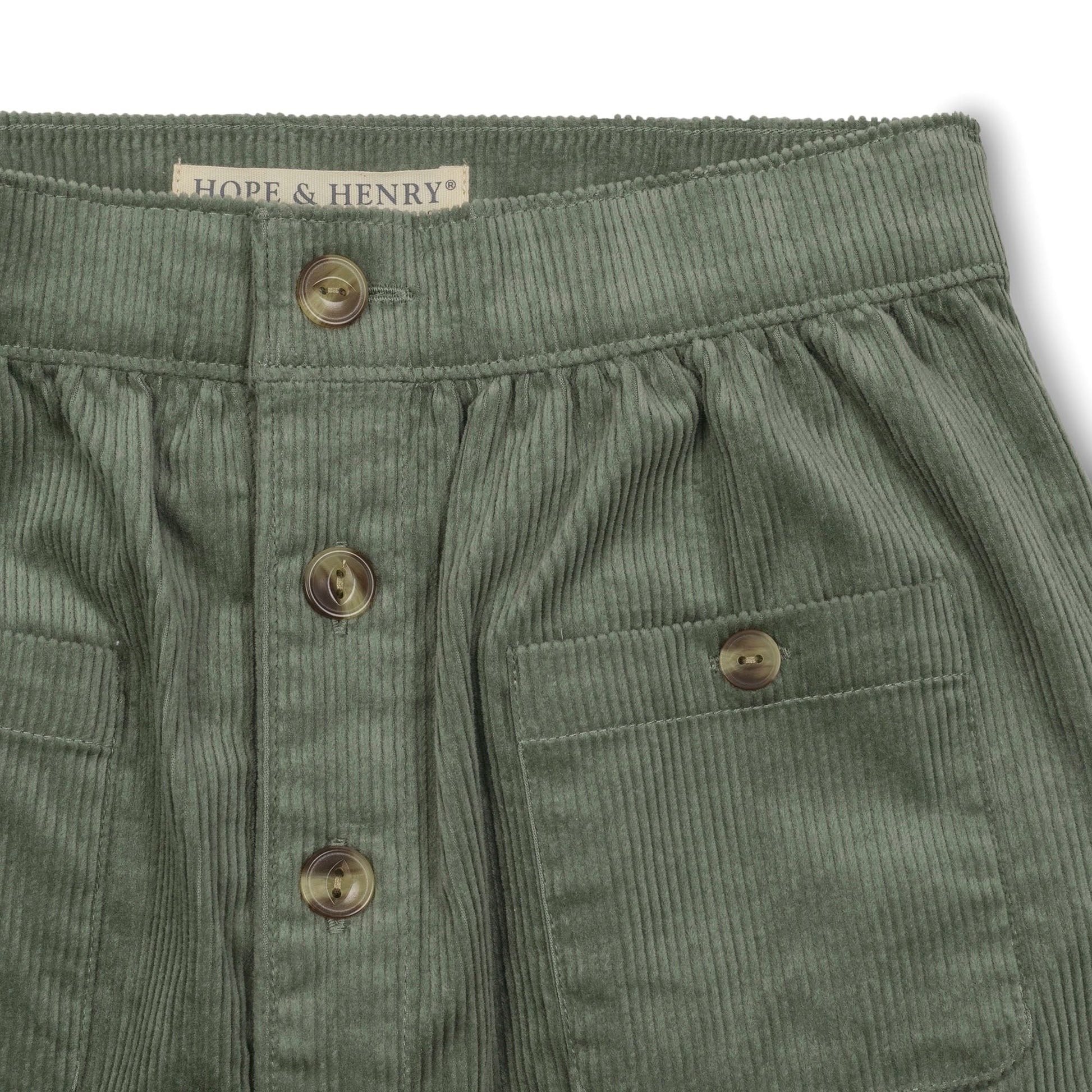 Organic Corduroy Button Front Skirt breathable cotton cord skirt outfit