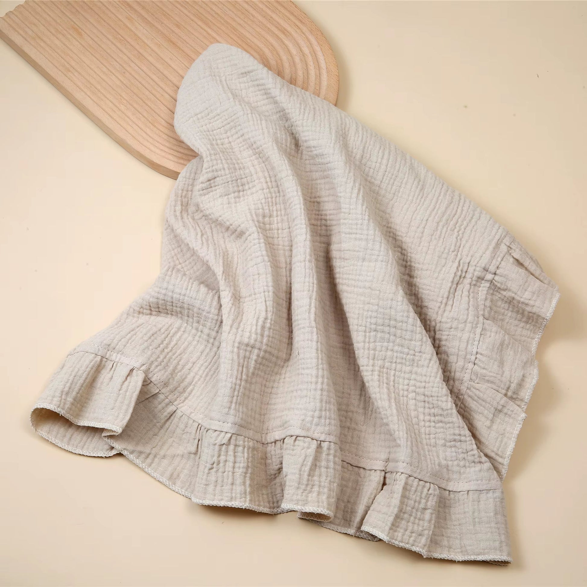 Organic Cotton Baby Blankets Newborn Muslin Swaddle Baby Wrap Gauze Ruffle Blanket Bedding Items Babies Accessories - Baby Organic