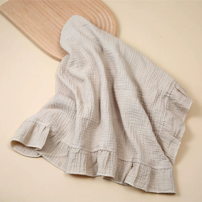 Organic Cotton Baby Blankets Newborn Muslin Swaddle Baby Wrap Gauze Ruffle Blanket Bedding Items Babies Accessories - Baby Organic