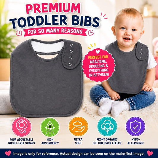 Organic Cotton Baby Drool Bibs | Soft, Adjustable, Absorbent, Unisex Teething Bandana Bibs for Babies - Baby Organic