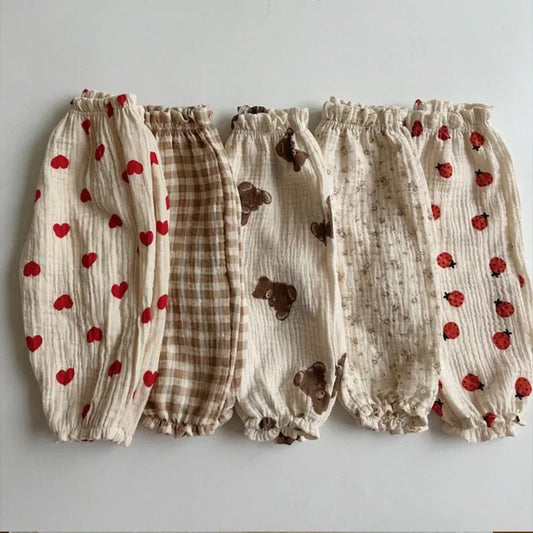 Organic Cotton Baby Pants Newborn Toddlers Autumn Spring Summer Winter Cute Print Soft Muslin Clothes Pants Pantalons Capris - Baby Organic