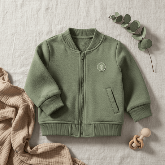 Organic Cotton Bomber Jacket for Babies & Kids - Baby Organic