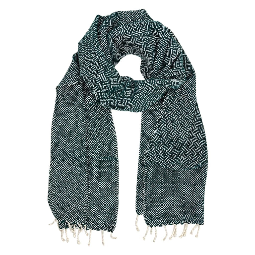 Organic Cotton Diamond Scarf made from soft breathable organic cotton fabric