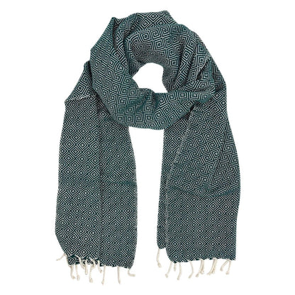 Organic Cotton Diamond Scarf made from soft breathable organic cotton fabric