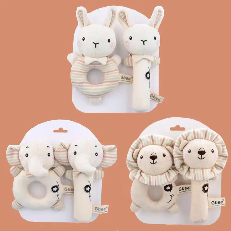 Organic Cotton Hand Rattle Baby Soothing Toy Infant Baby Rattle Toy for Babies - Baby Organic