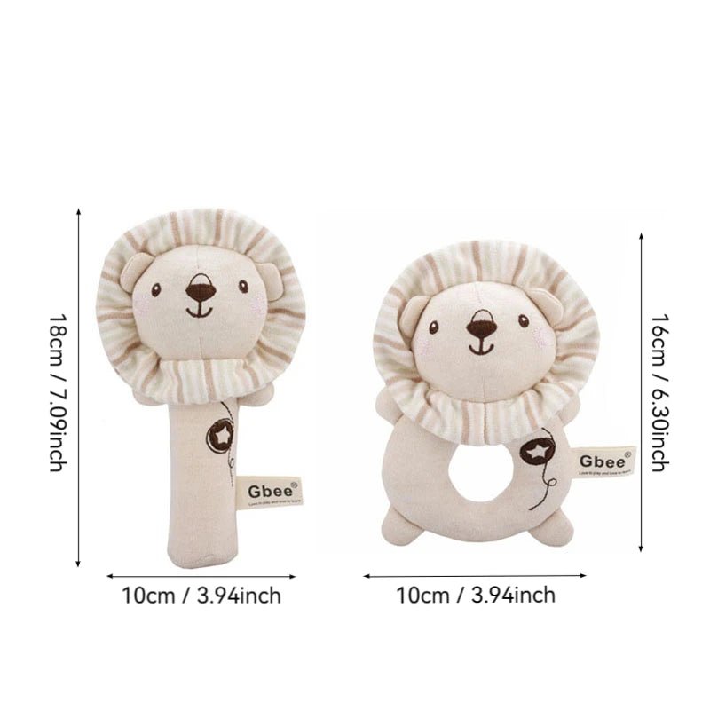 Organic Cotton Hand Rattle Baby Soothing Toy Infant Baby Rattle Toy for Babies - Baby Organic