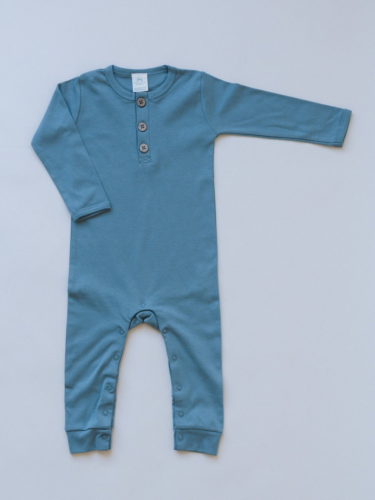 Organic Cotton Henley Romper - Baby Organic