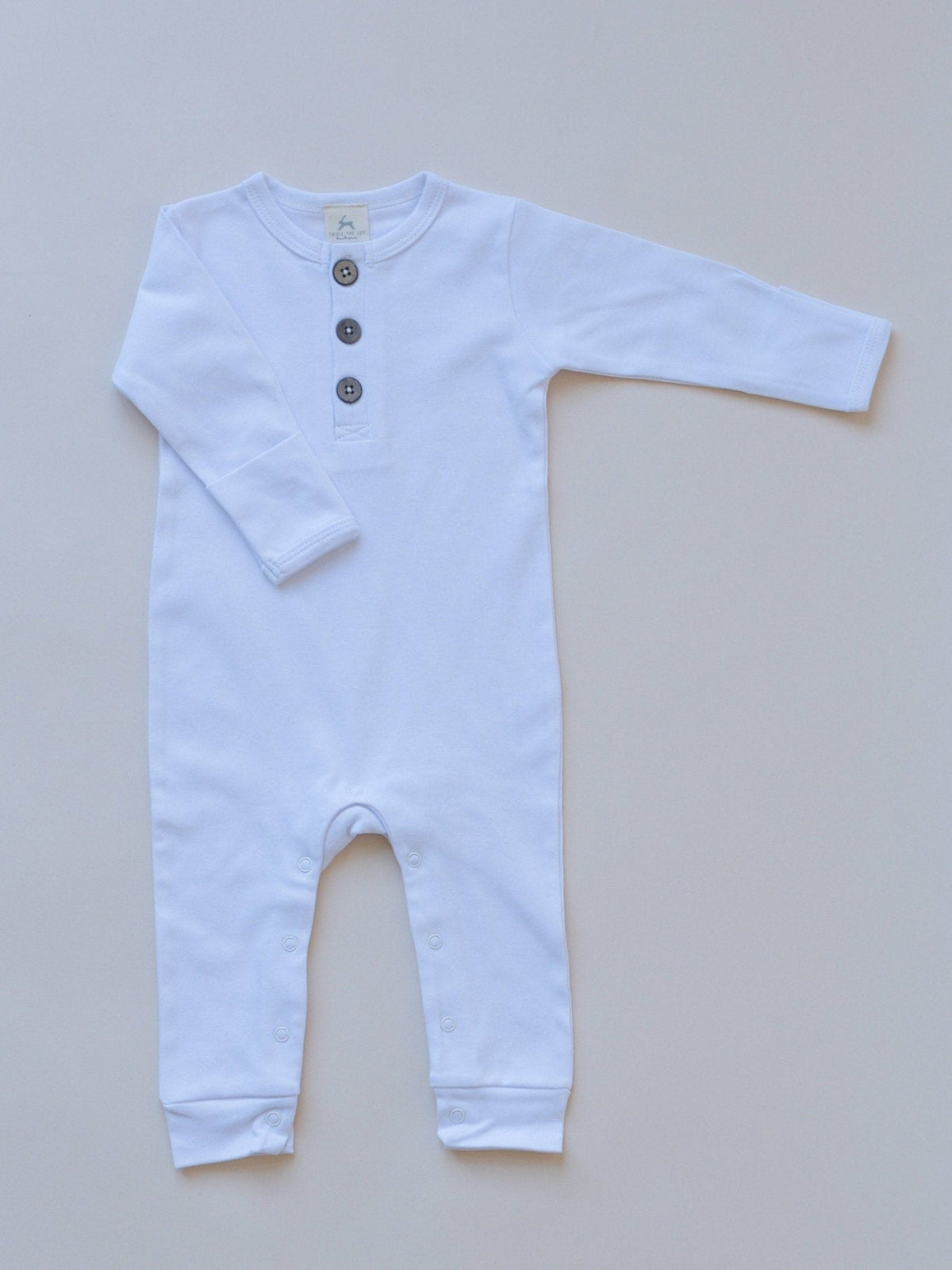 Organic Cotton Henley Romper - Baby Organic