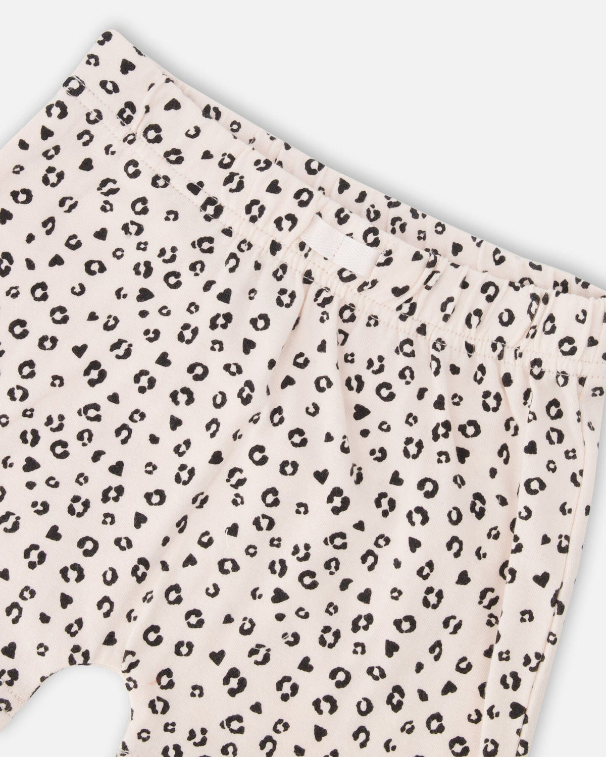 Organic Cotton Jersey Top And Short Set Peach And Peach Animal Print - Baby Organic