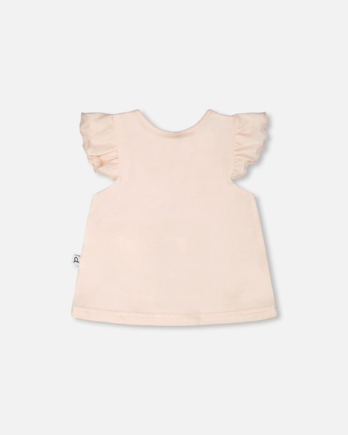 Organic Cotton Jersey Top And Short Set Peach And Peach Animal Print - Baby Organic