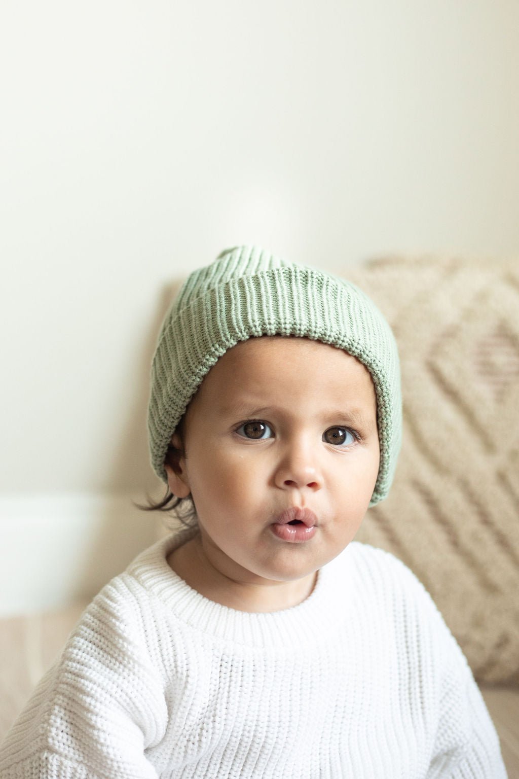 Organic Cotton Knit Beanie Caps for Babies and Kids - Baby Organic